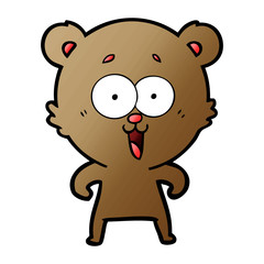 laughing teddy  bear cartoon