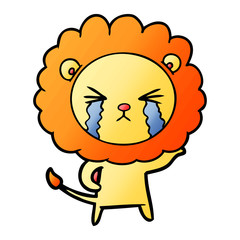 cartoon crying lion