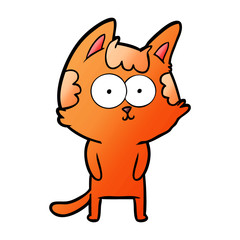 happy cartoon cat