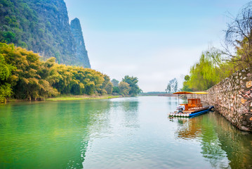 Landscape of Guilin. Xingping ancient town in Yangshuo County. Guilin, Guangxi Province, China.