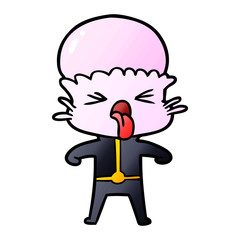 disgusted cartoon alien