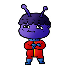 friendly cartoon spaceman