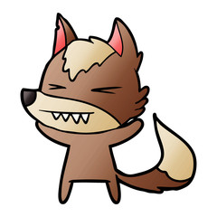 angry wolf cartoon