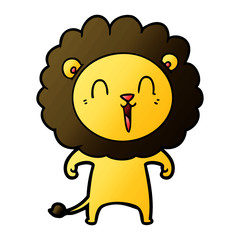 laughing lion cartoon
