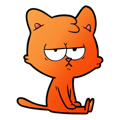 bored cartoon cat
