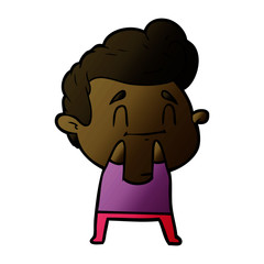 happy cartoon man
