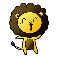 laughing lion cartoon