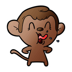 crazy cartoon monkey
