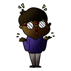 cartoon boy wearing spectacles