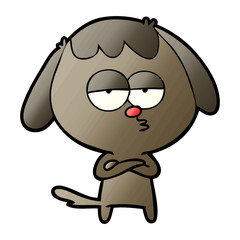 cartoon bored dog