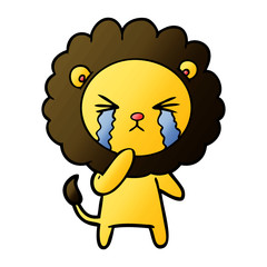 cartoon crying lion