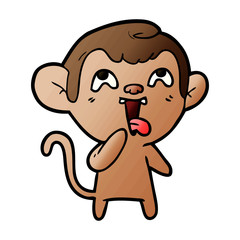 crazy cartoon monkey