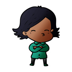 cartoon woman