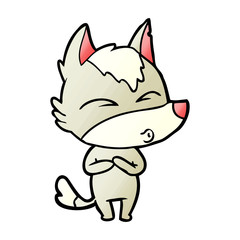 cartoon wolf whistling