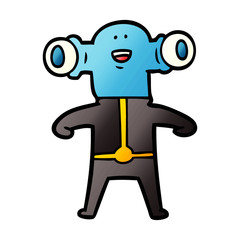 friendly cartoon alien