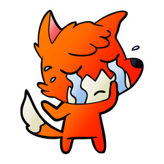 crying fox cartoon