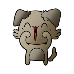 happy little dog cartoon