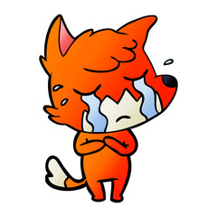 crying fox cartoon