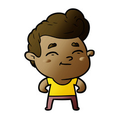 happy cartoon man
