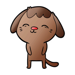 happy cartoon dog