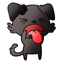 Fototapeta premium cartoon disgusted dog