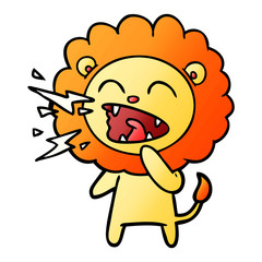 cartoon roaring lion