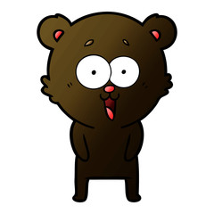 laughing teddy  bear cartoon
