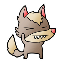angry wolf cartoon