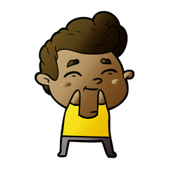 happy cartoon man