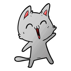 happy cartoon cat