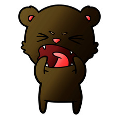 angry cartoon bear