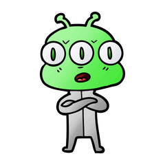 cartoon three eyed alien
