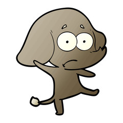cartoon unsure elephant