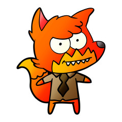 cartoon grinning fox