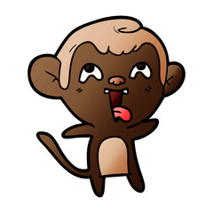 crazy cartoon monkey