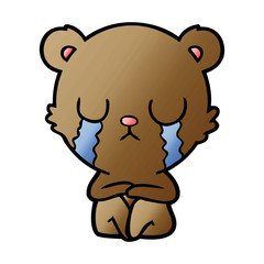 crying cartoon bear