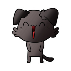 happy little dog cartoon