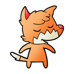 Fototapeta premium friendly cartoon fox