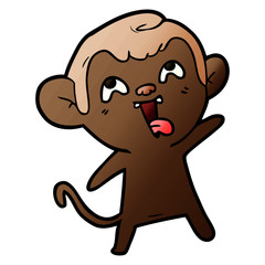 crazy cartoon monkey