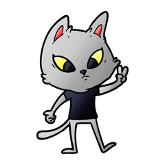 confused cartoon cat