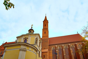 Cathedral of St. Vincent and St. James (Wincent i Jakub) in Wroclaw. Gothic church located in the Old Town district is the seat of the Greek Catholic cathedral of Wrocław in Poland.
