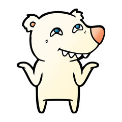 cartoon polar bear showing teeth