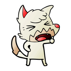 angry cartoon fox