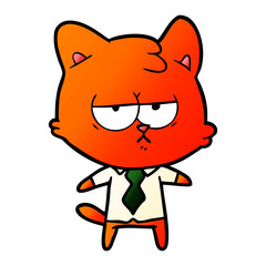 bored cartoon cat