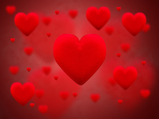 abstract red heart background