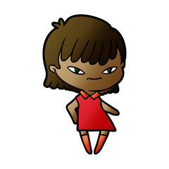 cartoon woman