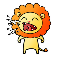cartoon roaring lion