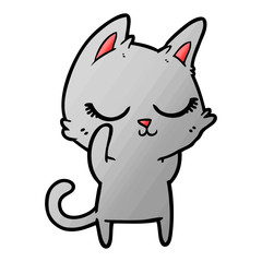 calm cartoon cat