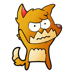 cartoon annoyed fox