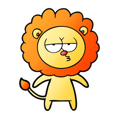 cartoon bored lion